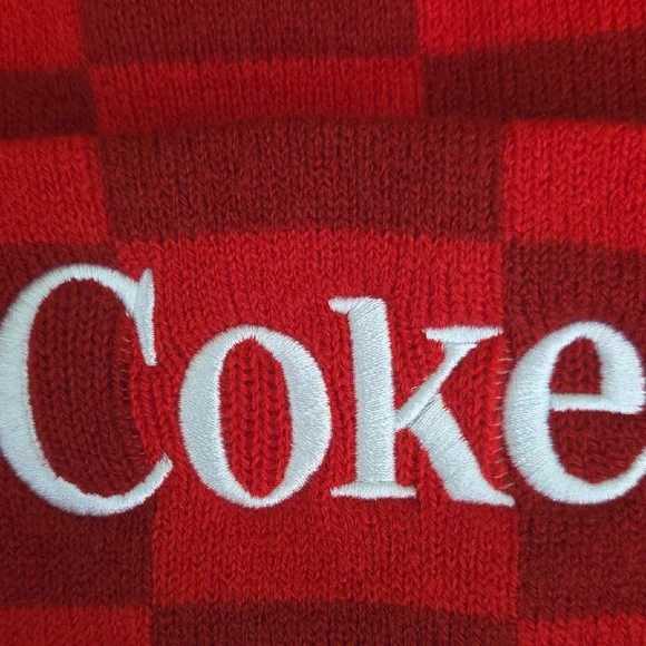 NWT Coke Red Plaid Beanie - Picture 2 of 4